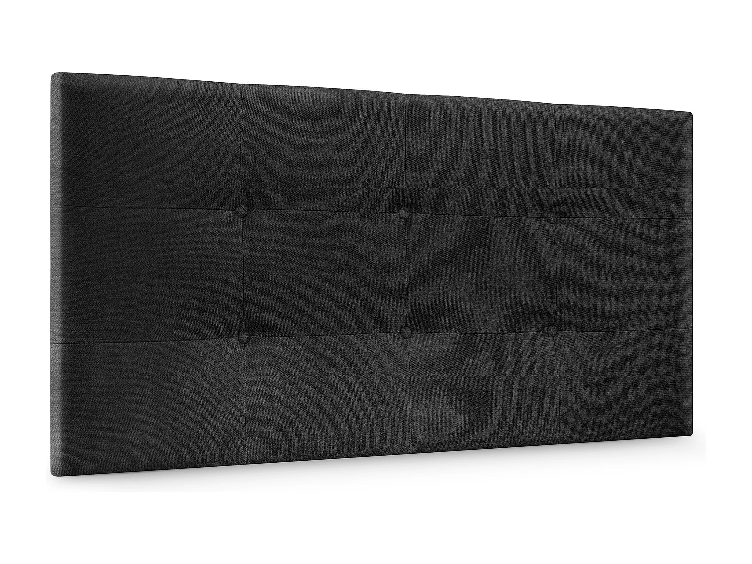 DHOME Tête de lit en tissu Aqualine Capitoné 95x60cm Lits 90 - Noir