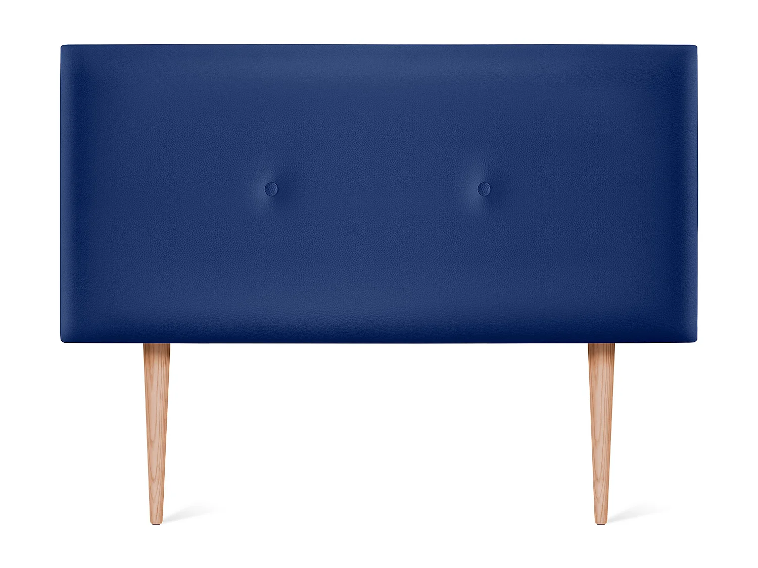 DHOME Testiera in de Similpelle Liscia con bottoni 110x105cm Con le gambe Letti 105 - Blu
