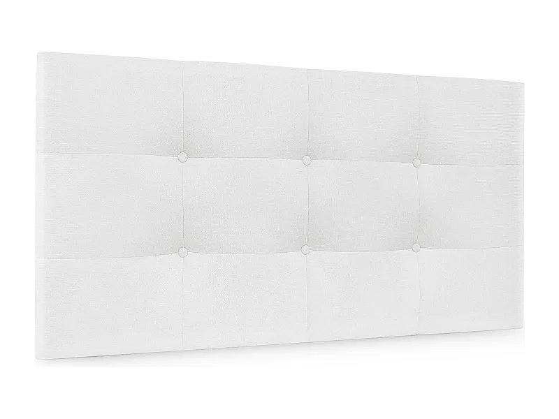 DHOME Aqualine getuftetes Stoffkopfteil 90 x 60 cm für 80/90 Betten – Weiß