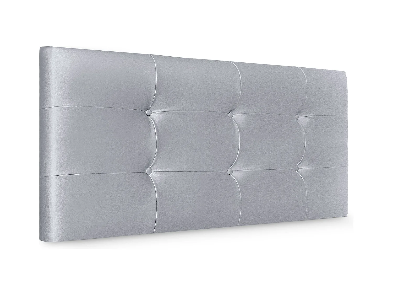 DHOME Tête de lit en Similicuir Capitonné 90x60cm Lits 80/90 - Argent
