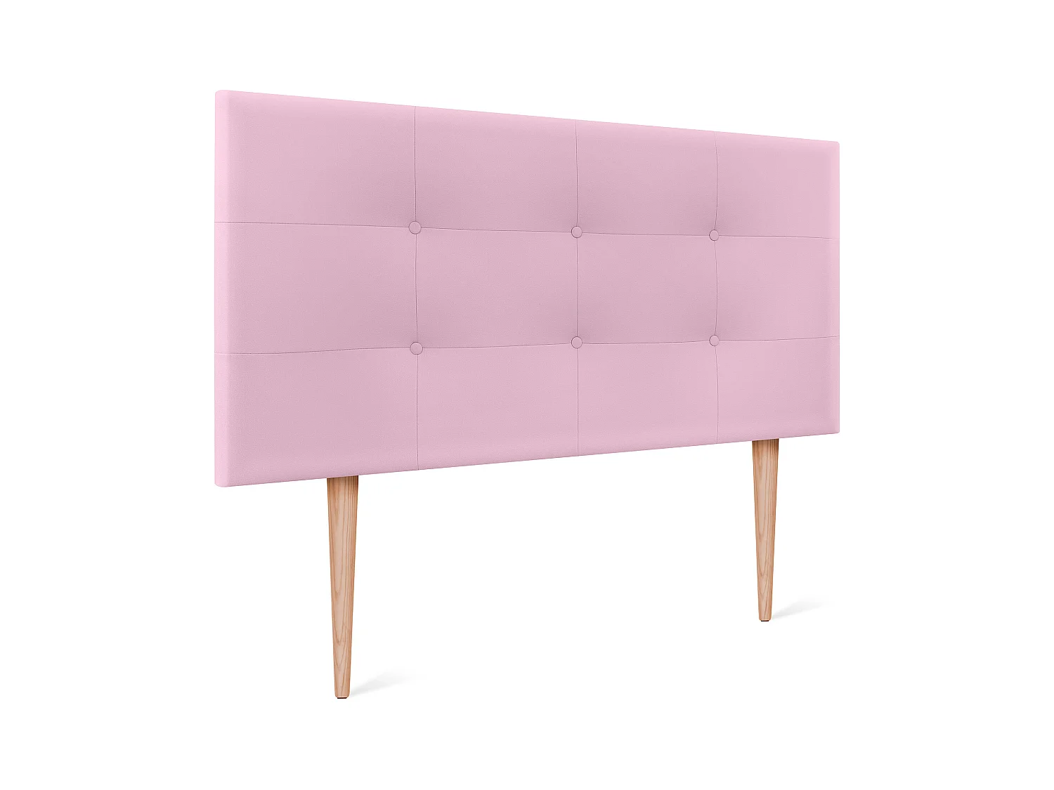DHOME Tête de Lit en Similicuir Capitonnée 105x115cm avec Pieds Lit 105 - Rose