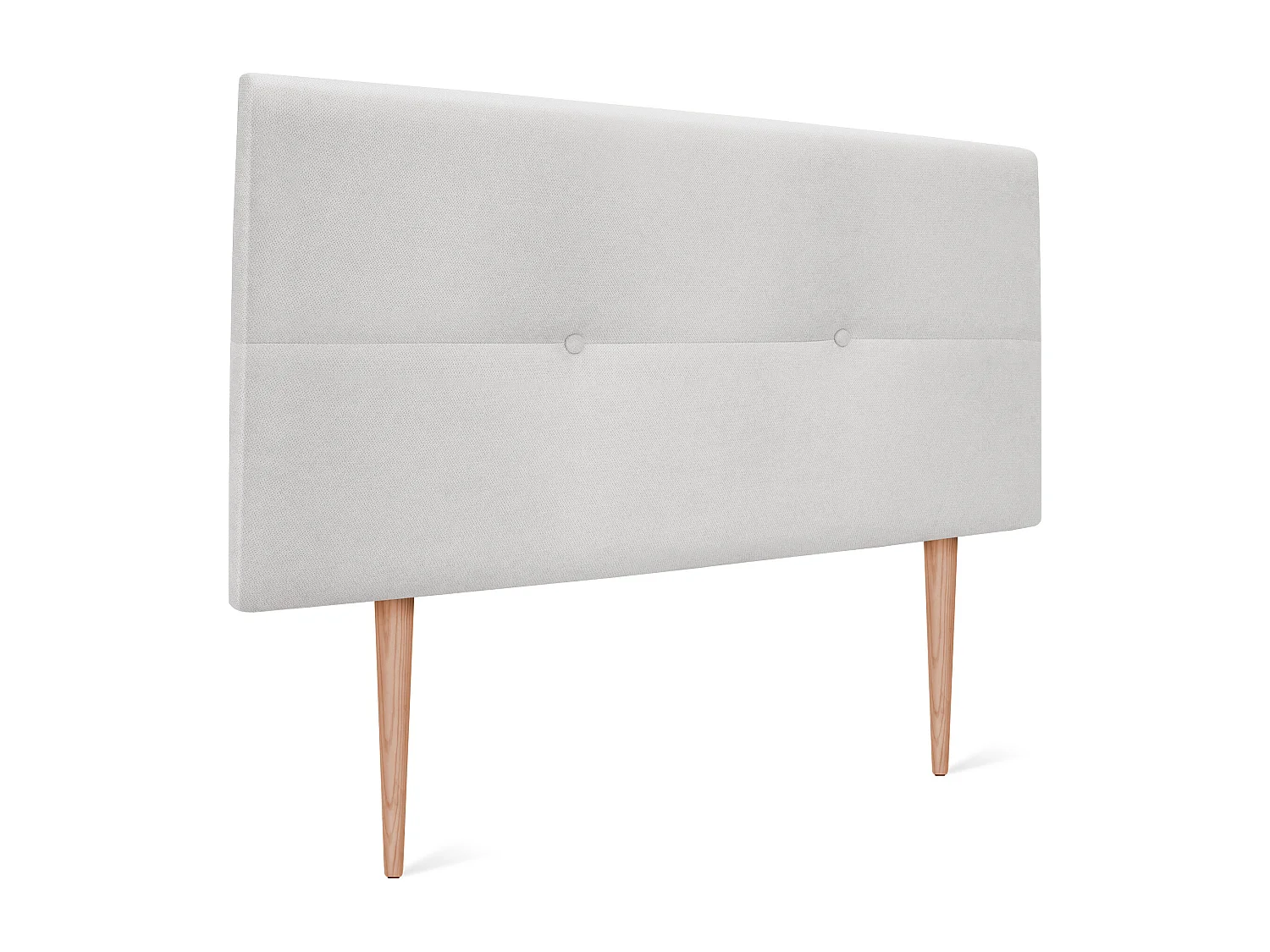 DHOME Tête de lit en tissu Aqualine avec Boutons 95x105cm avec pieds Lits 90 - Gris perle