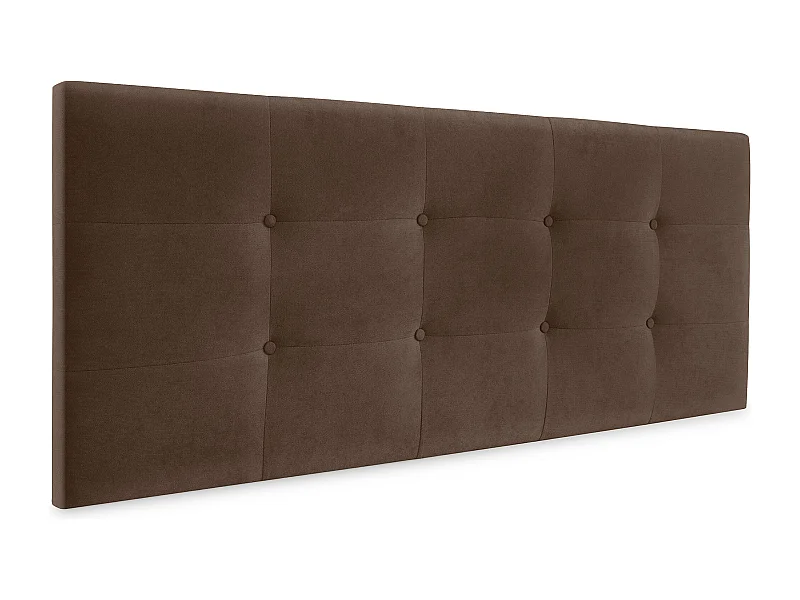 DHOME Hoofdeinde van Aqualine-stof glad tot op de vloer 135x120cm Bedden 120/135 - Mosterdgeel