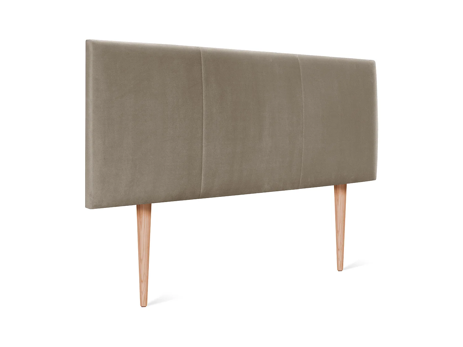 DHOME Tête de lit en velours lisse avec trois panneaux 110x105cm avec pieds Lits 105 - Beig