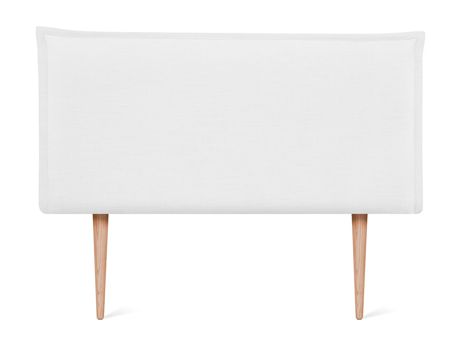 DHOME Testiera in de Lino Naturale Semplice con rifinitura 95x105cm Con le gambe Letti 90 - Bianco