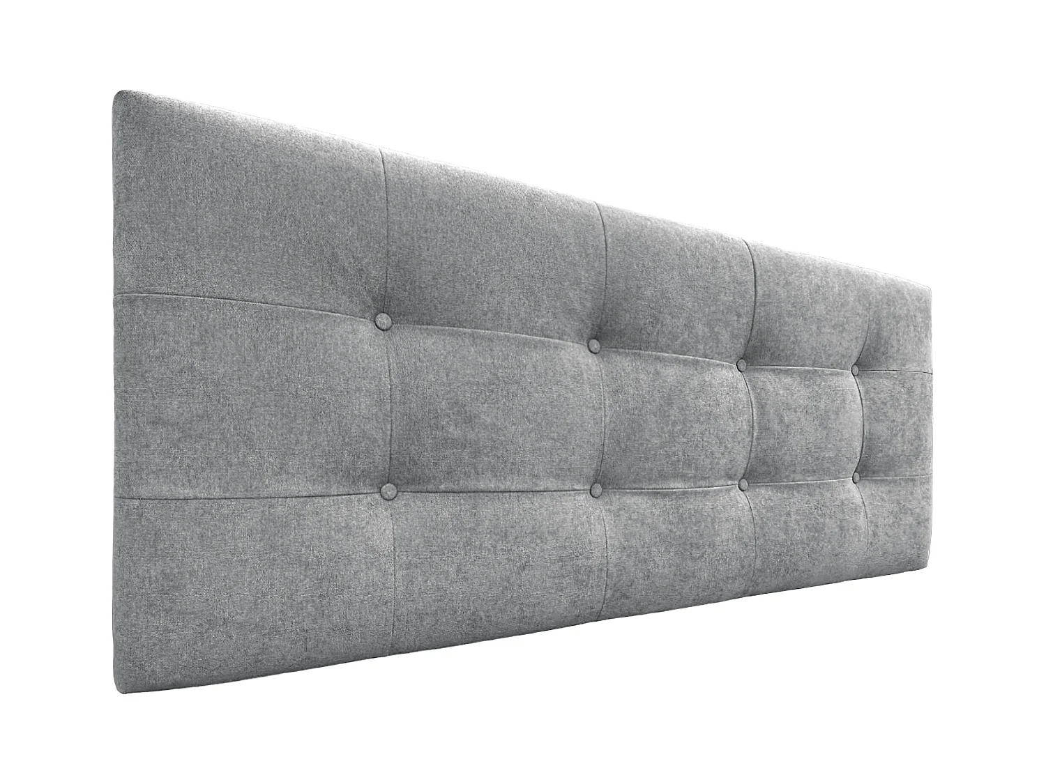 DHOME Tête de lit en tissu Aqualine Capitoné 135x60cm Lits 120/135 - Gris