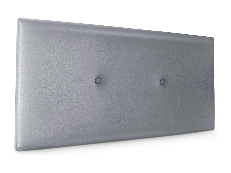 DHOME Tête de lit simili cuir lisse avec Boutons 95x50cm Lits 90 - Argent