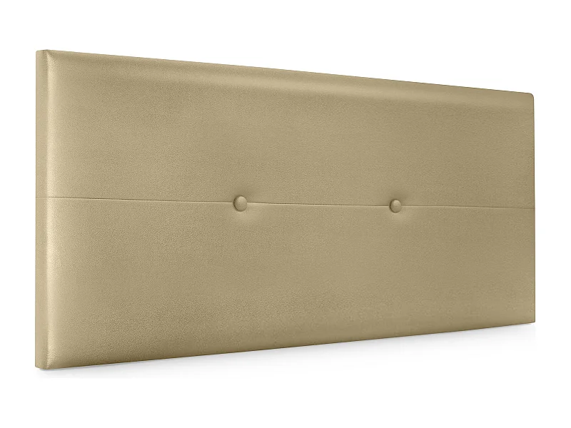 DHOME Kopfteil aus Kunstleder mit Knöpfen 110x50cm Betten 105 - Champagner