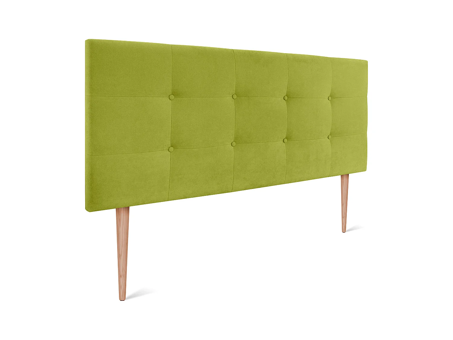 DHOME Tête de Lit en Tissu Aqualine Capitonné 145x115cm avec Pieds Lits 135/140 - Pistache
