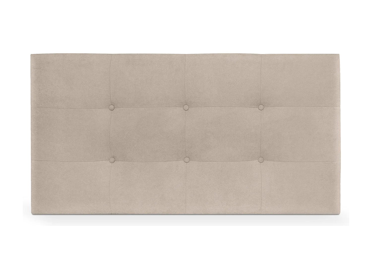 DHOME Tête de lit en tissu Aqualine Capitoné 95x60cm Lits 90 - Beige