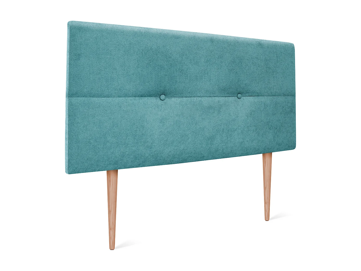 DHOME Tête de lit en tissu Aqualine avec Boutons 90x105cm avec pieds Lits 80/90 - Turquoise