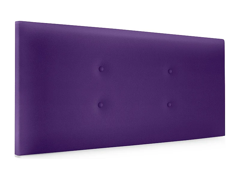 DHOME Tête de lit similicuir avec 2 rangées de boutons 95x50cm Lits 90 - Lila