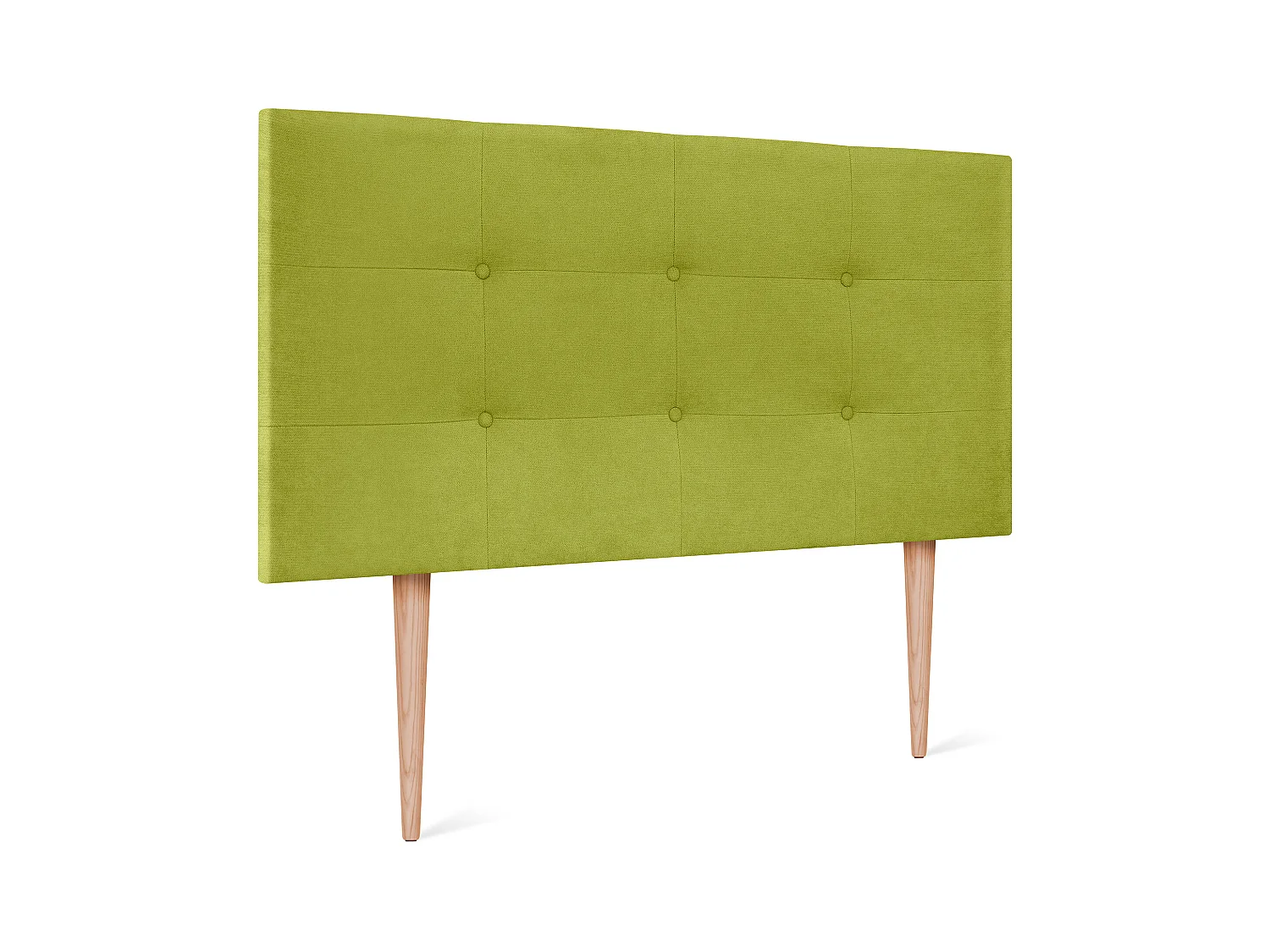 DHOME Tête de lit en tissu Aqualine Capitoné 90x115cm avec pieds Lits 80/90 - Pistache