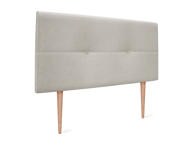 DHOME Tête de lit en tissu Aqualine avec Boutons 95x105cm avec pieds Lits 90 - Beig