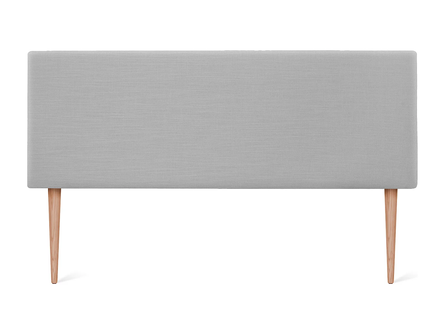 DHOME Tête de lit en lin naturel lisse 150x105cm avec pieds Lits 150 - Gris clair