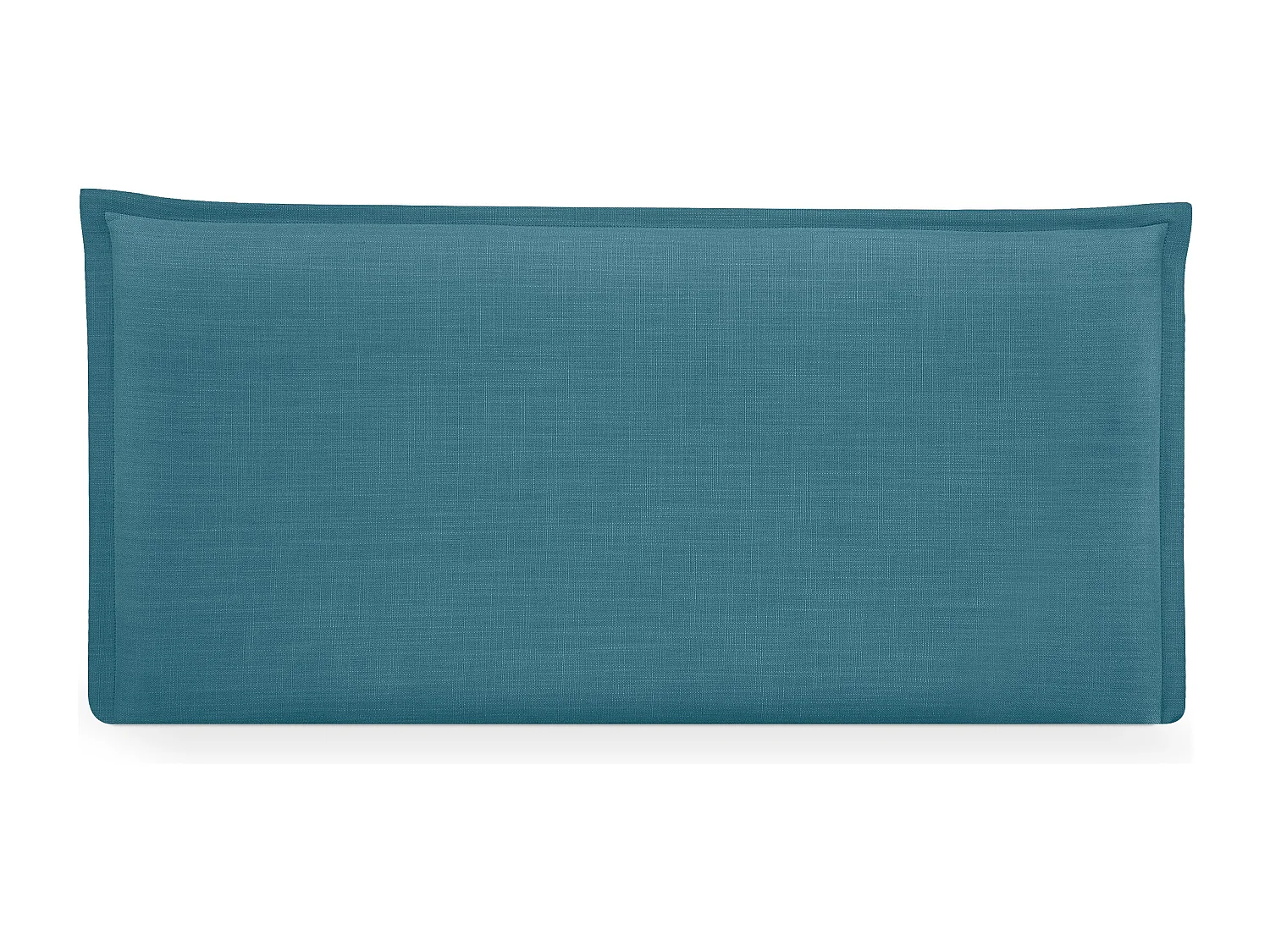 DHOME Glad natuurlijk linnen hoofdeinde met rand 80x50cm bedden 70/80/90 - Turkoois