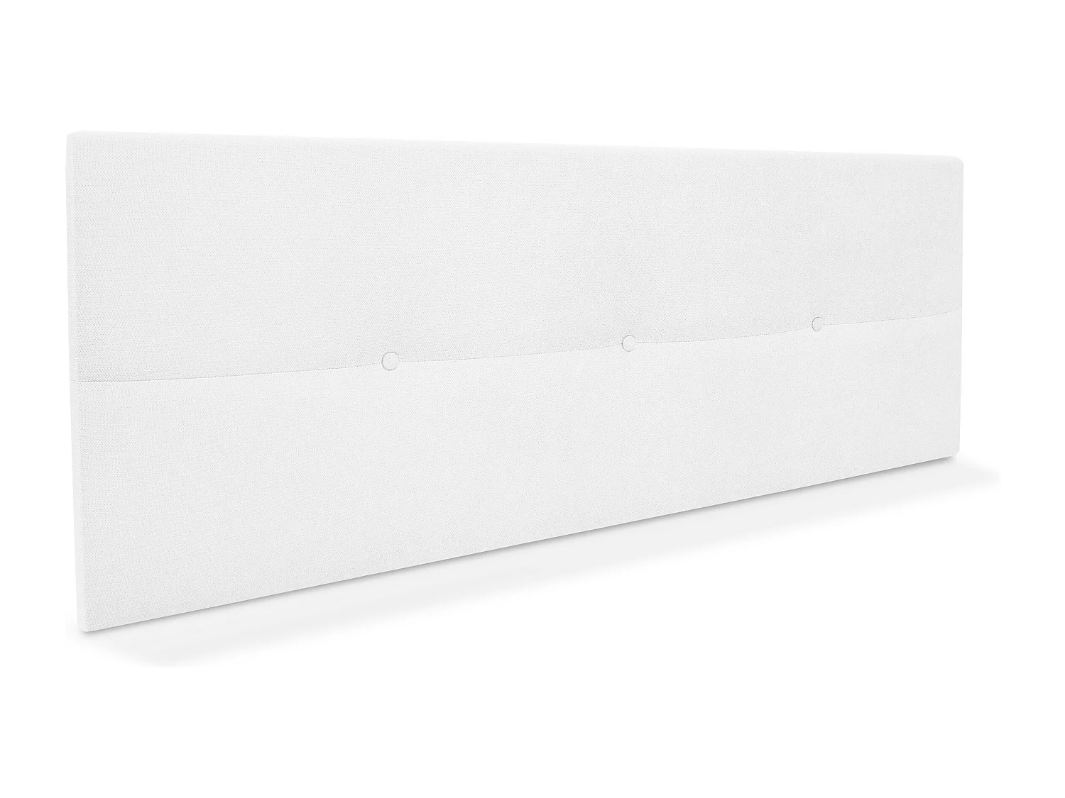 DHOME Cabecero de Tela Aqualine con Botones 145x50cm Camas 135/140 - Blanco