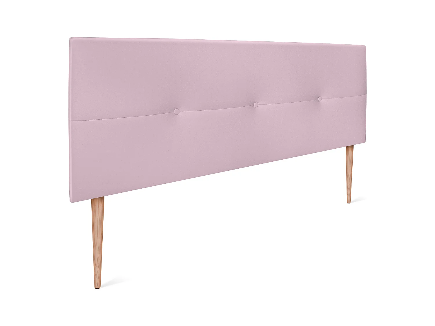 DHOME Tête de lit similicuir avec Boutons 135x105cm avec pieds Lits 120/135 - Rose