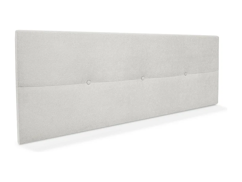 DHOME Aqualine Kopfteil aus Stoff mit Knöpfen 135x50cm Betten 120/135 - Perlgrau