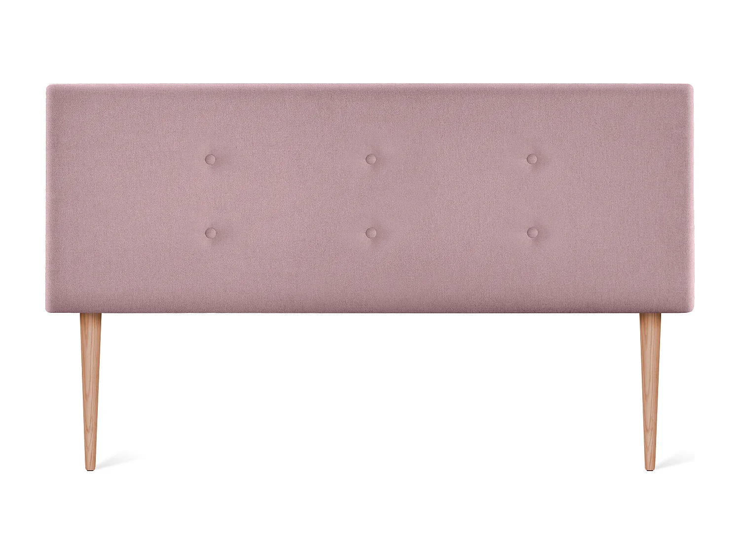 DHOME Testiera in de Tessuto Aqualine con 2 file di Bottoni 160x105cm Con le gambe Letti 150/160 - Salmone