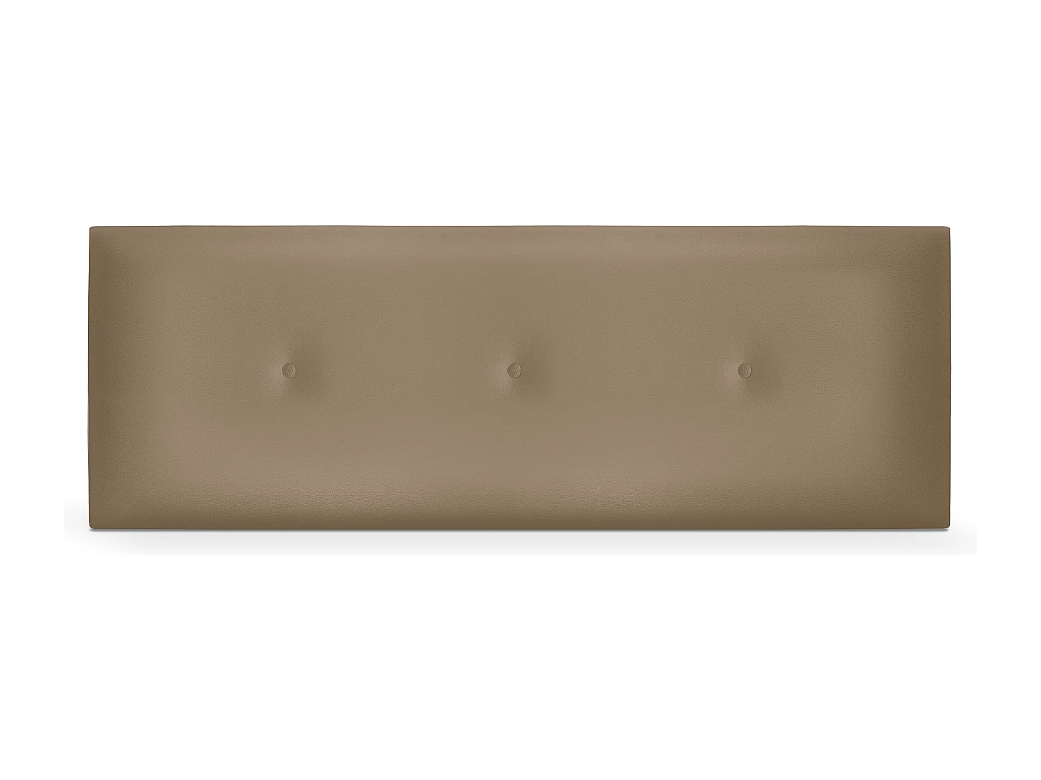 DHOME Cabeceira de  Couro sintético Liso com Botões 145x50cm Camas 135/140 - Castanho claro