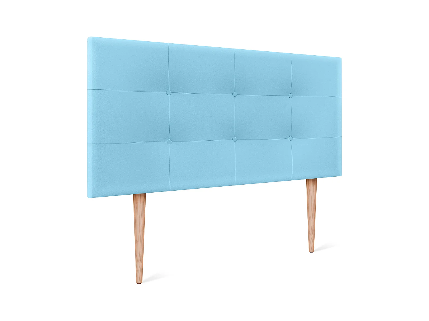 DHOME Tête de lit en Similicuir Capitonné 105x115cm avec Pieds Lits 105 - Ciel