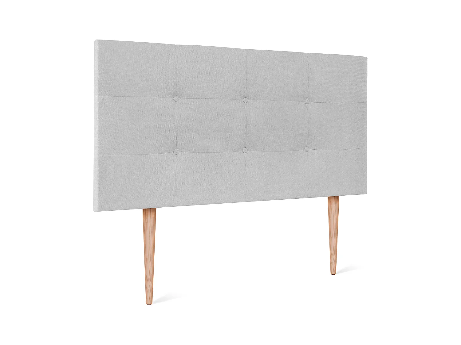 DHOME Tête de Lit en Tissu Aqualine Capitonné 95x115cm avec Pieds Lits 90 - Gris Perle