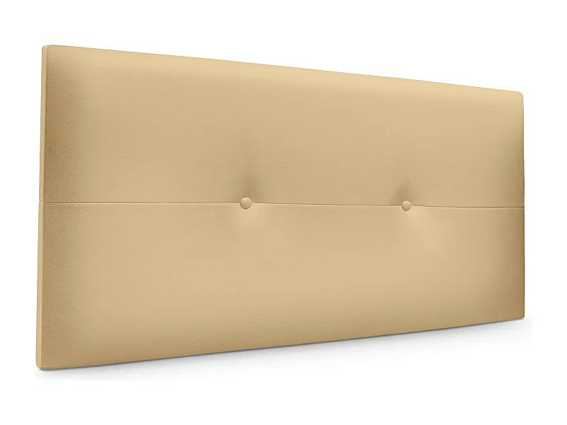 DHOME Kopfteil aus Kunstleder mit Knöpfen 105x50cm Betten 105 - Vanille