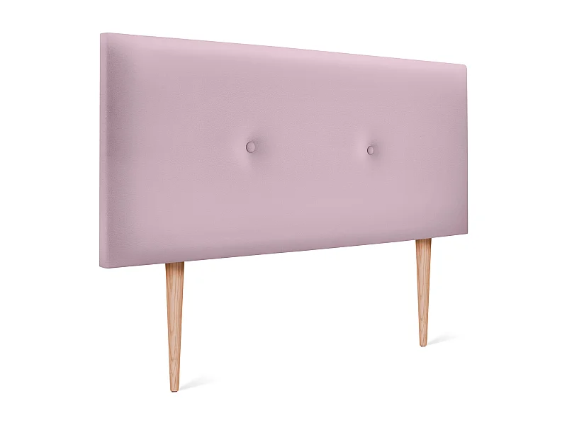DHOME Tête de lit simili cuir lisse avec Boutons 110x105cm avec pieds Lits 105 - Rose