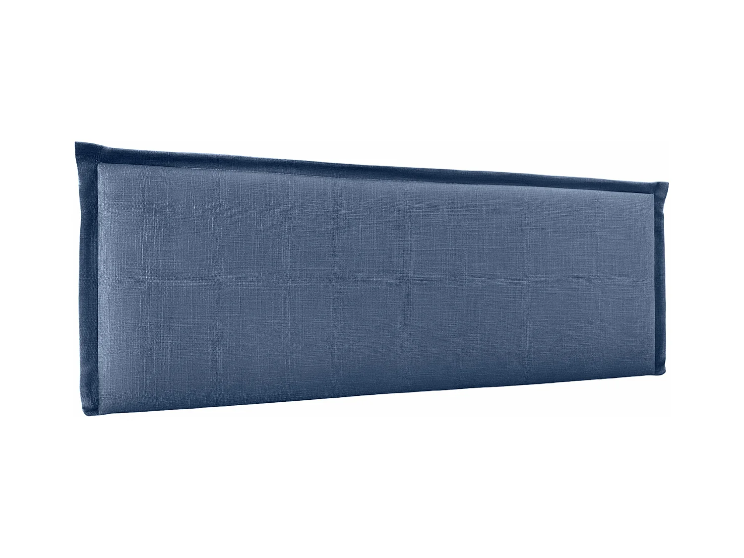 DHOME Tête de lit en lin naturel uni avec passepoils 145x50cm Lits 135/140 - Bleu Marine