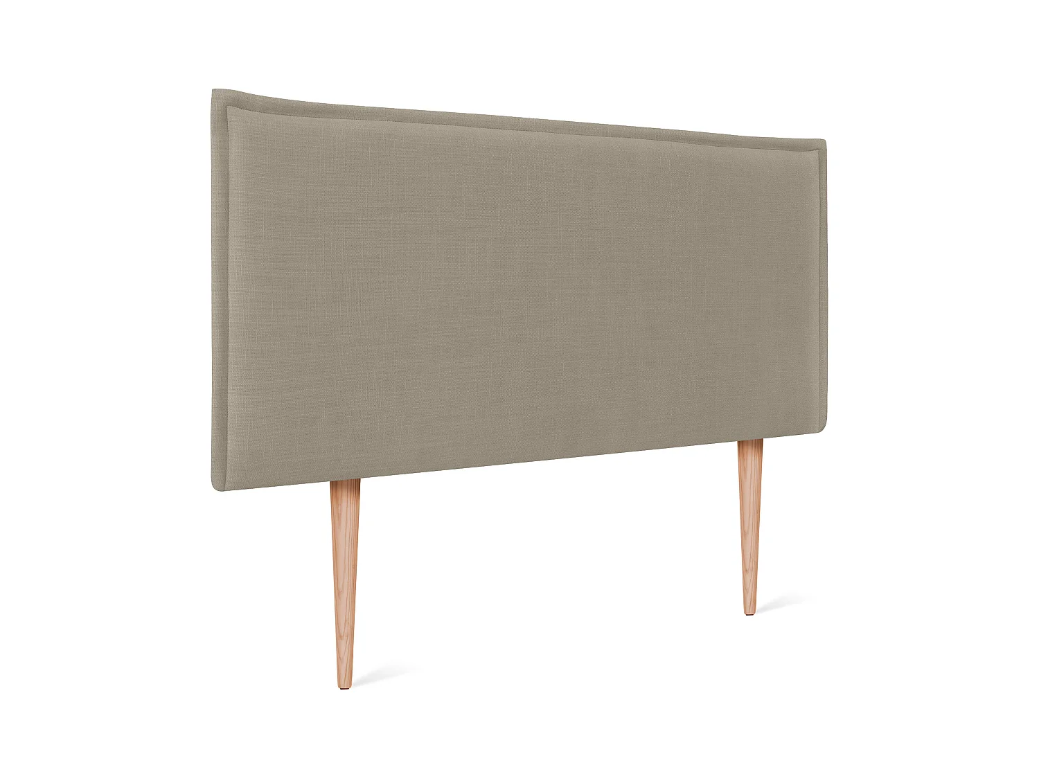 DHOME Tête de lit en lin naturel lisse avec garniture 80x105cm avec pieds Lits 70/80/90 - Terre