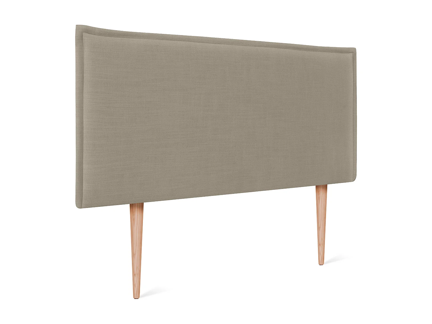 DHOME Tête de lit en lin naturel lisse avec garniture 80x105cm avec pieds Lits 70/80/90 - Terre