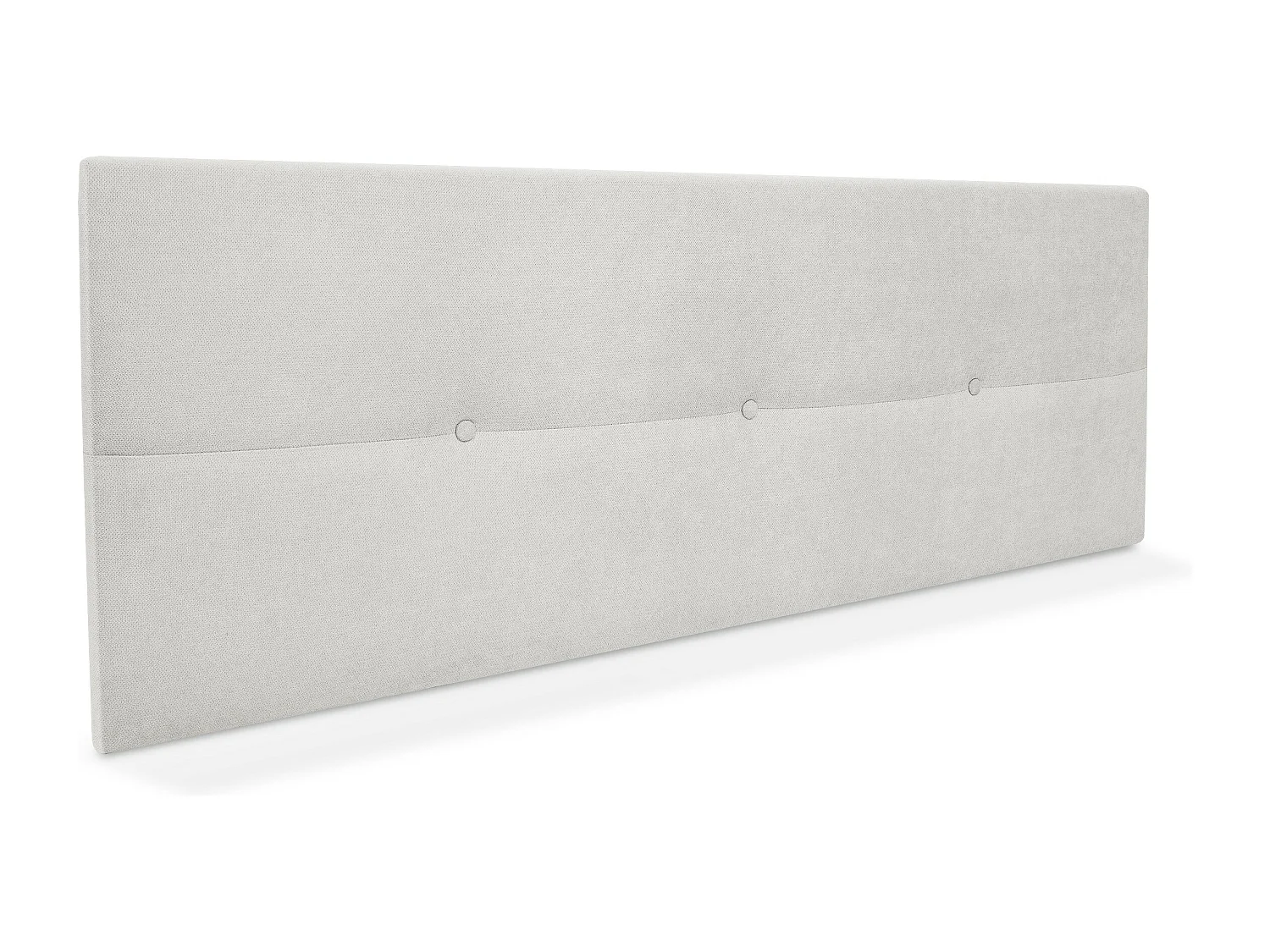 DHOME Tête de lit en tissu Aqualine avec Boutons 145x50cm Lits 135/140 - Gris perle