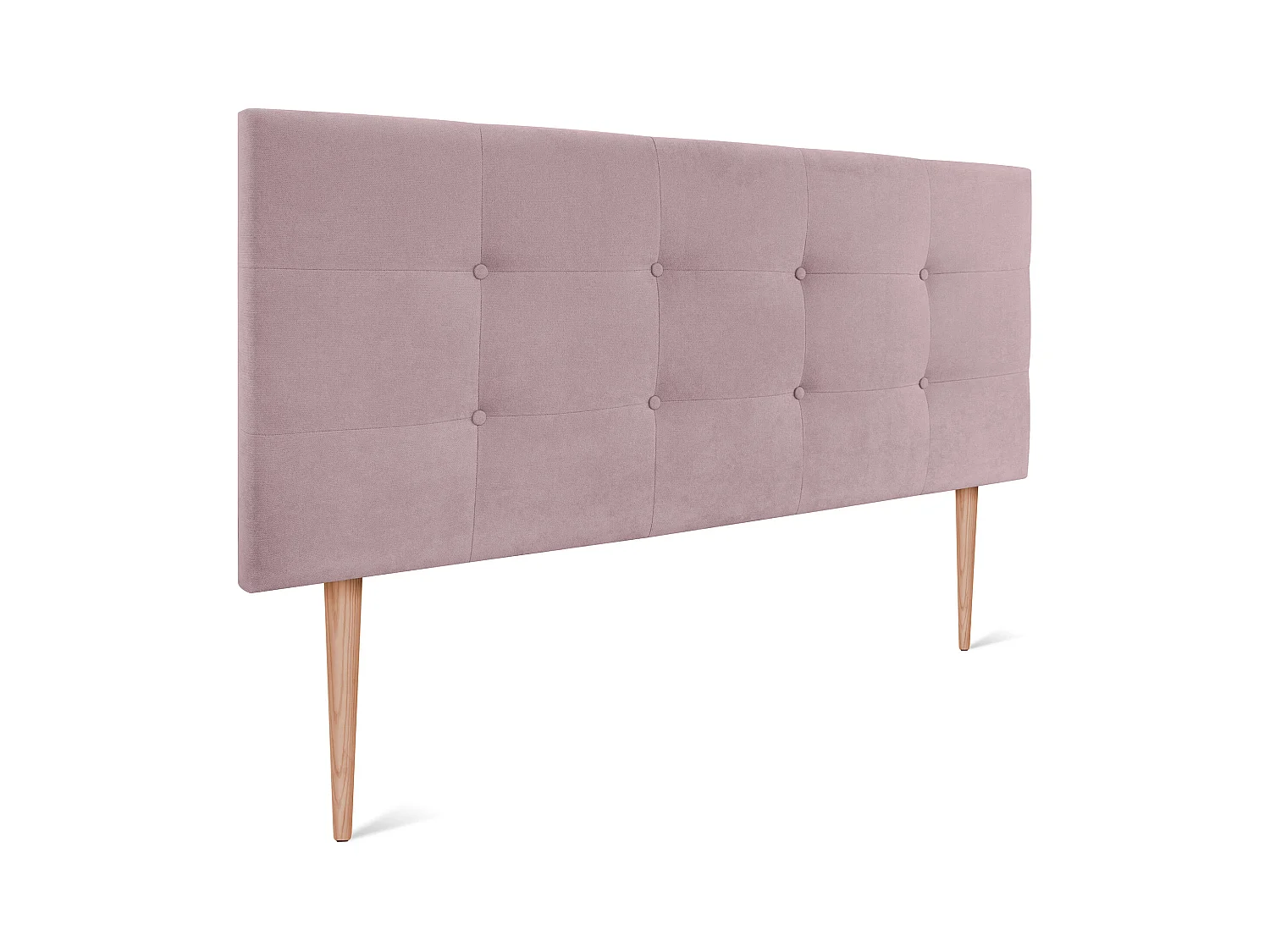 DHOME Tête de lit en tissu Aqualine Capitoné 145x115cm avec pieds Lits 135/140 - Saumon