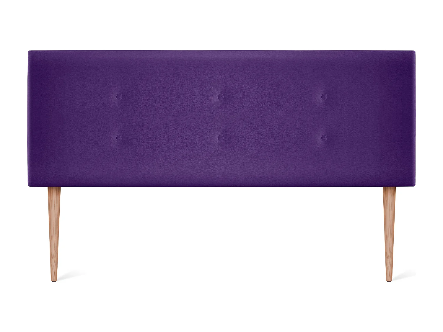 DHOME Kunstleer hoofdeinde met 2 rijen knopen 150x105cm met bedpoten 150 - Lila