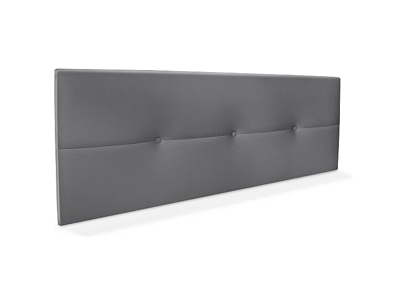 DHOME Kopfteil aus Kunstleder mit Knöpfen 145x50cm Betten 135/140 - Grau
