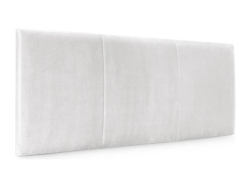 DHOME Testiera in de Velluto Liscio con Tre Pannelli 150x50cm Letti 150 - Visone Bianco