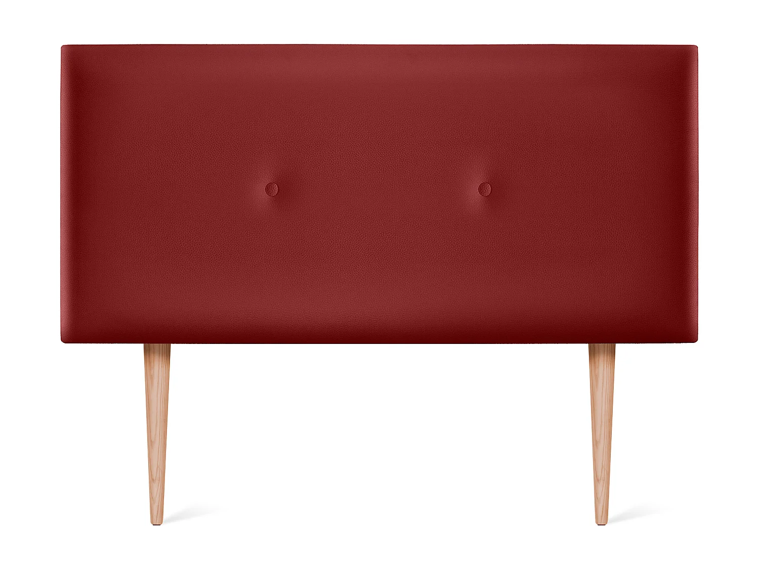 DHOME Glad kunstleer hoofdeinde met knopen 105x105cm met bedpoten 105 - Rood