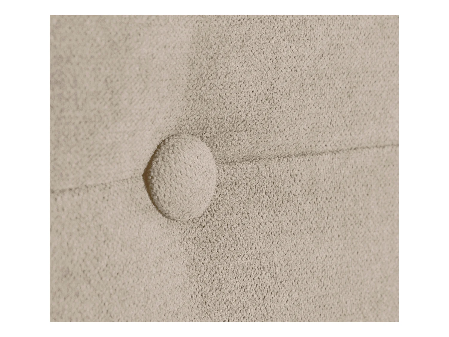 DHOME Testiera in de Tessuto Aqualine con bottoni 145x105cm Con le gambe Letti 135/140 - Beige