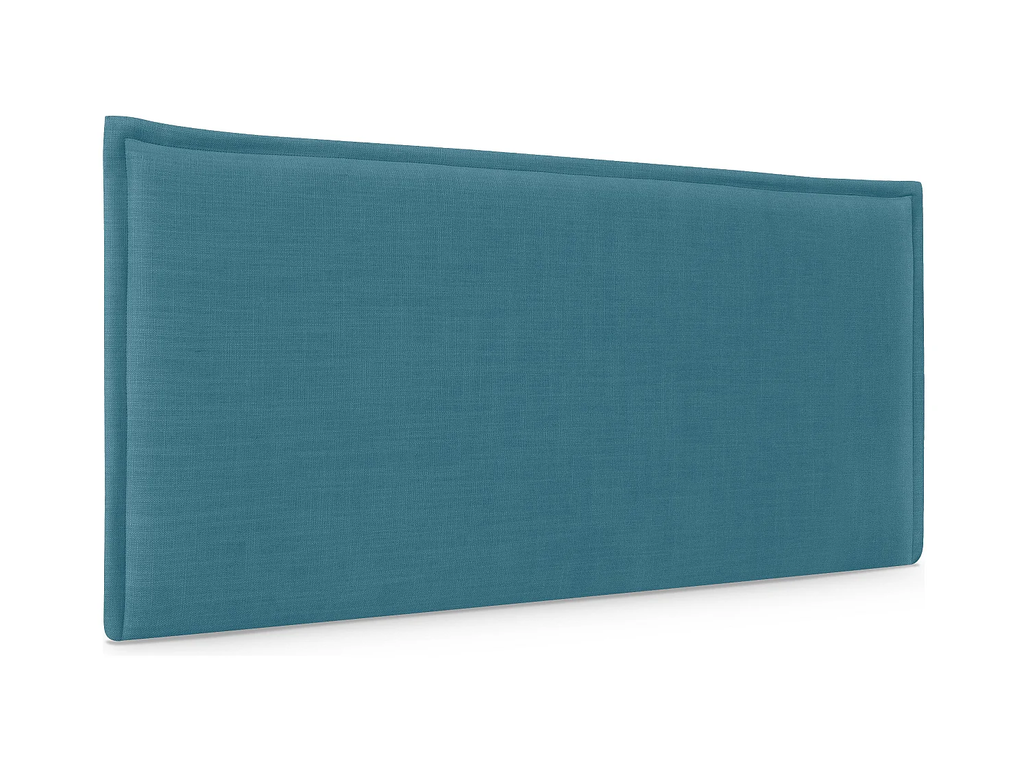 DHOME Tête de lit en lin naturel lisse avec garniture 95x50cm Lits 90 - Turquoise