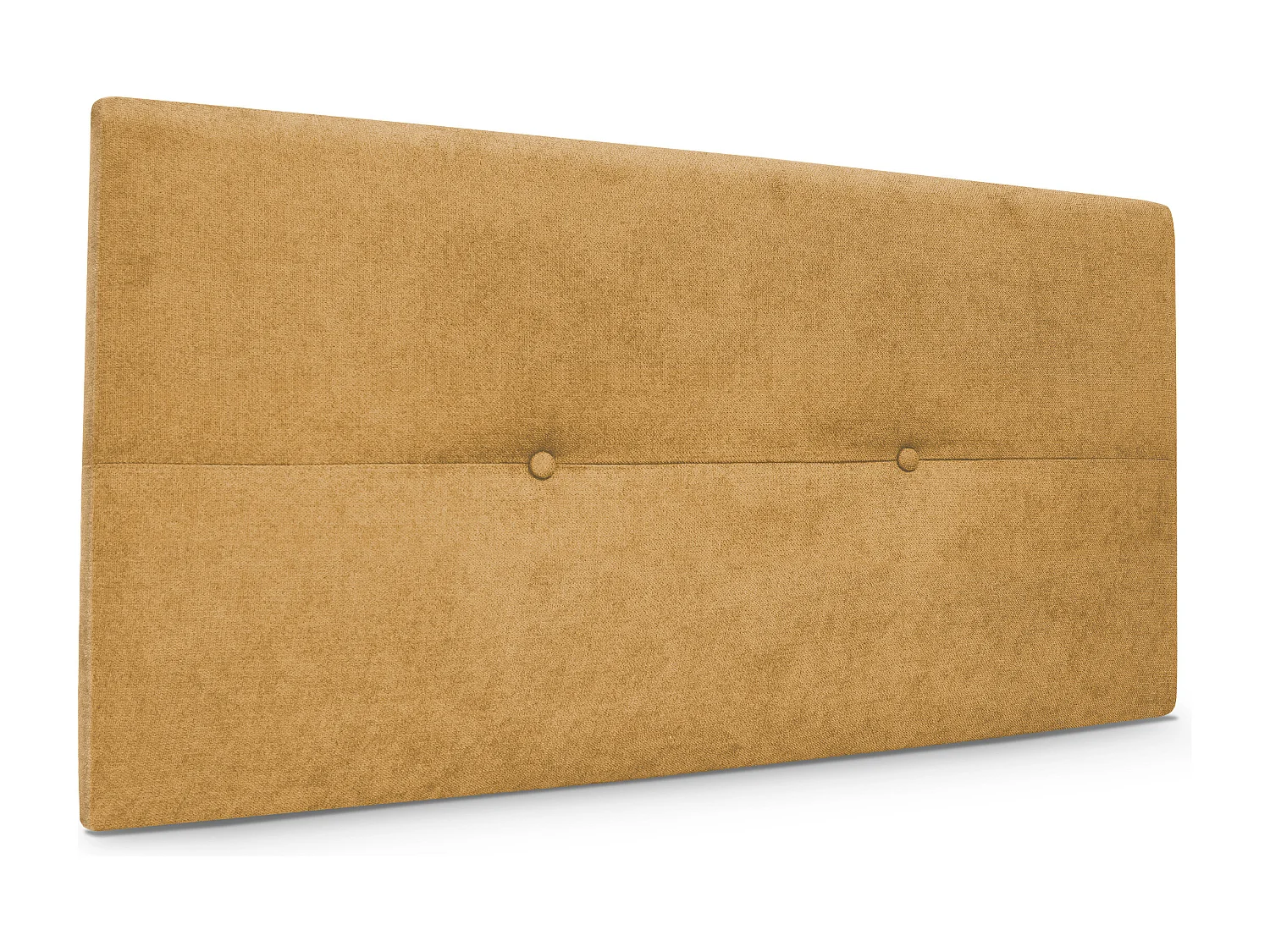 DHOME Aqualine Kopfteil aus Stoff mit Knöpfen 90x50cm Betten 80/90 - Senf