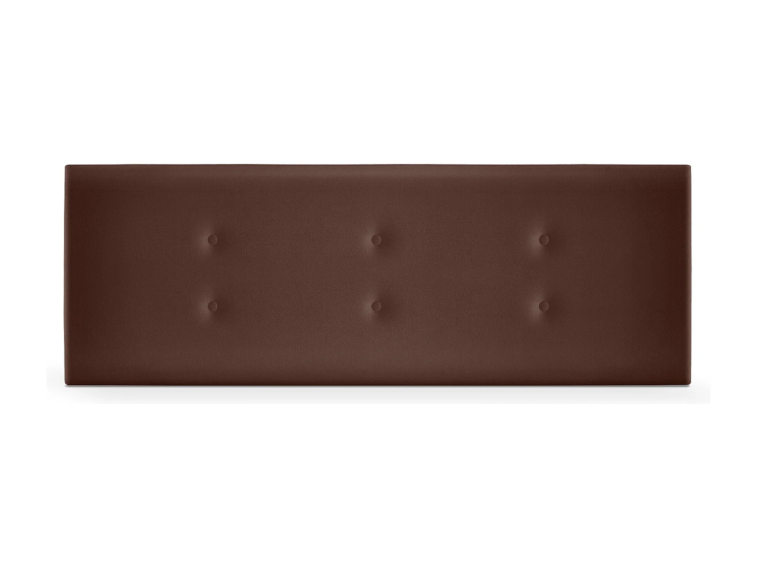 DHOME Kunstleer hoofdeinde met 2 rijen knopen 145x50cm bedden 135/140 - Chocolade