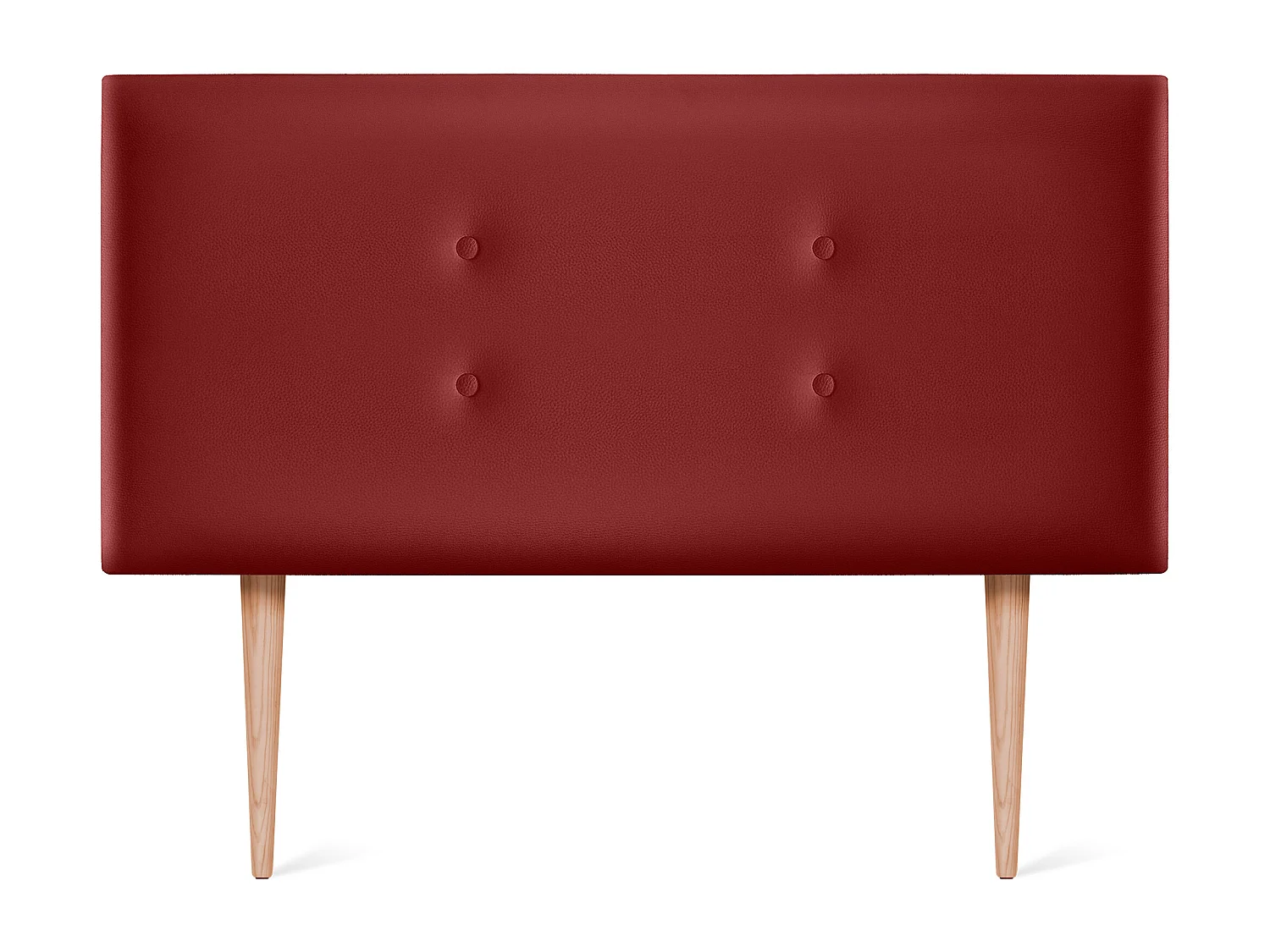 DHOME Kunstleer Hoofdbord met 2 Rijen Knopen 105x105cm met Bedpoten 105 - Rood