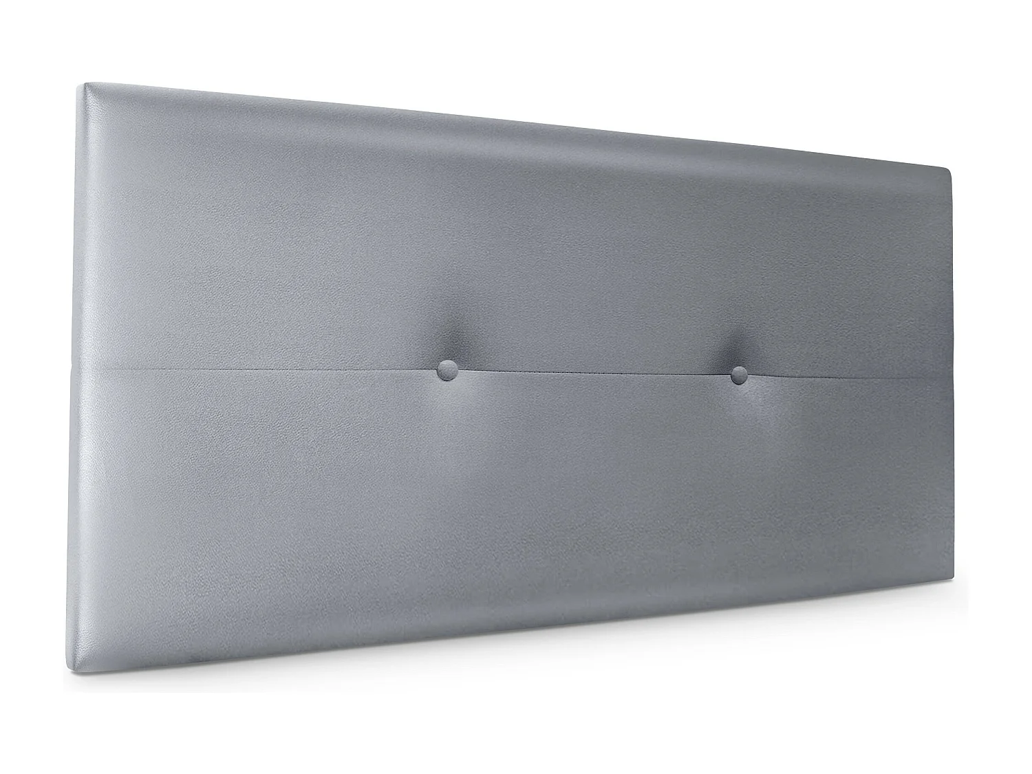 DHOME Kopfteil aus Kunstleder mit Knöpfen 105x50cm Betten 105 - Silber