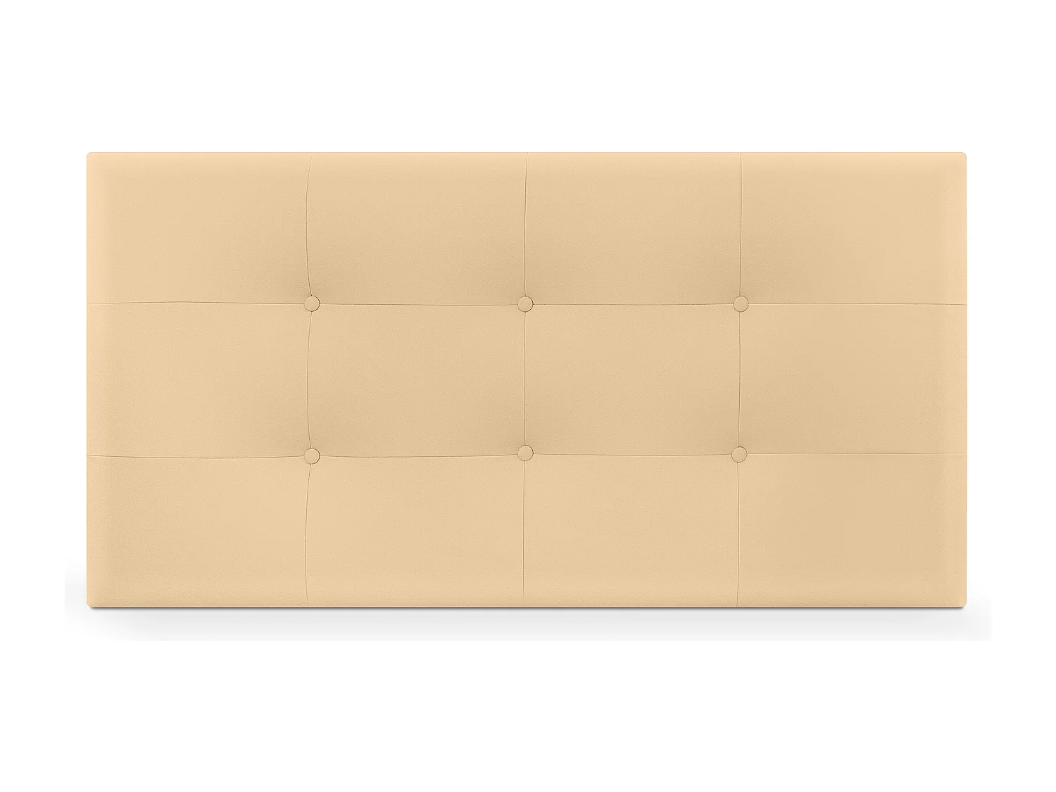 DHOME getuftetes Kunstleder-Kopfteil 90 x 60 cm für 80/90 Betten – Vanille