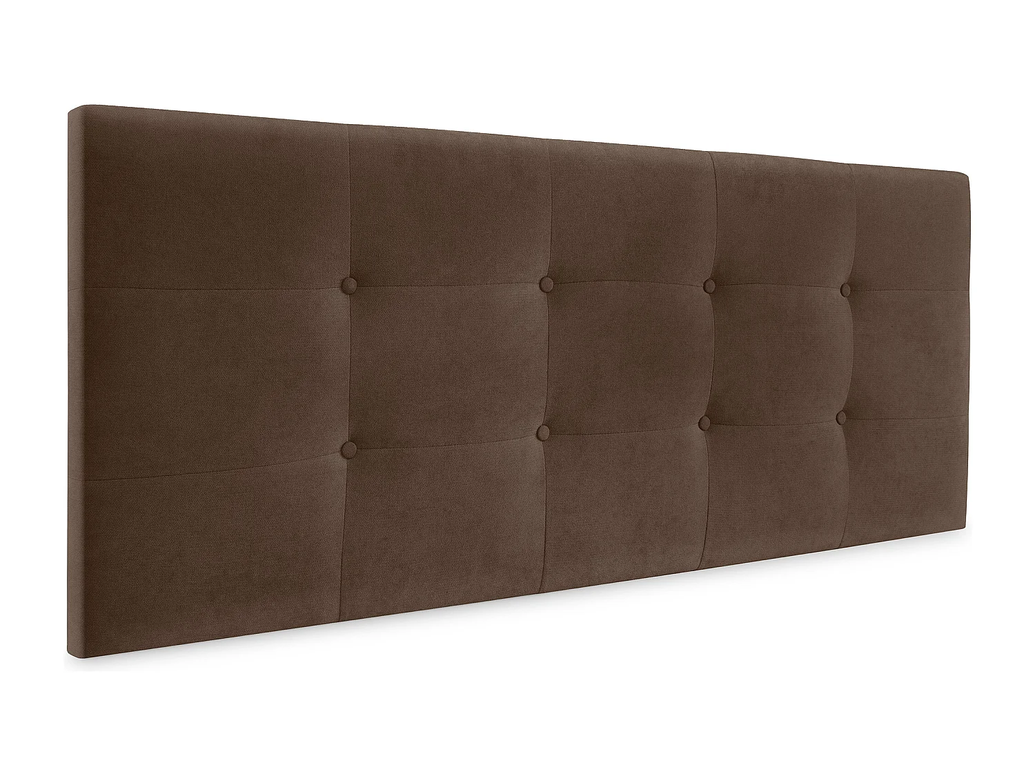 DHOME Tête de lit en tissu Aqualine capitonné 145x60cm pour lits 135/140 - Marron
