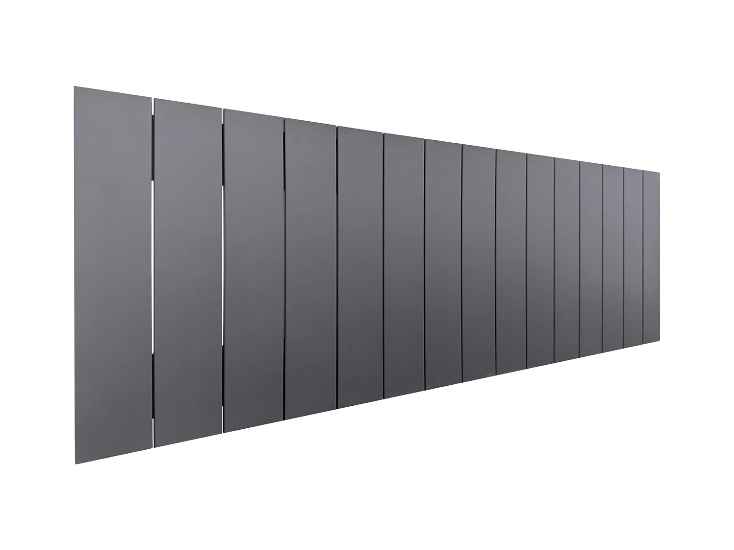 DHOME Tête de lit en bois recyclé MDF Vertical Pallet Style 145x46 Lits 135/140 - Gris Solide