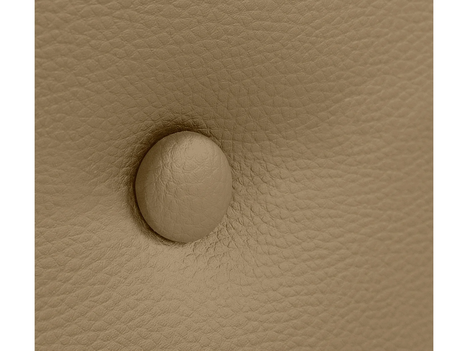 DHOME Tête de lit simili cuir lisse avec Boutons 110x50cm Lits 105 - Marron Clair