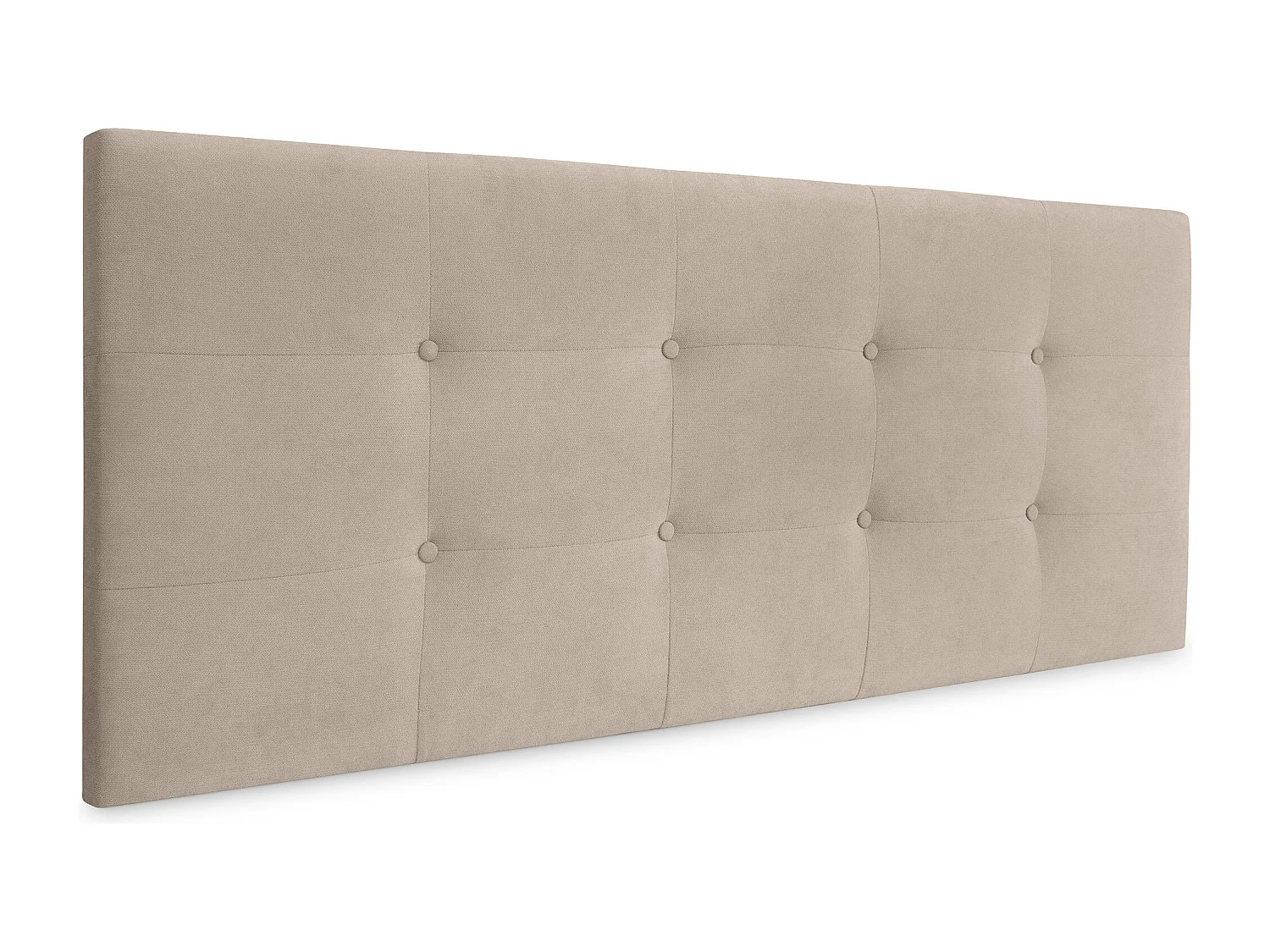 DHOME Tête de lit en Tissu Aqualine Capitonné 135x60cm Lits 120/135 - Beige