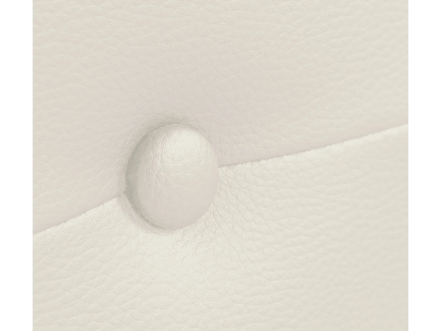DHOME Cabeceira de  Couro sintético com Botões 150x105cm com Pernas Camas 150 - Osso Branco
